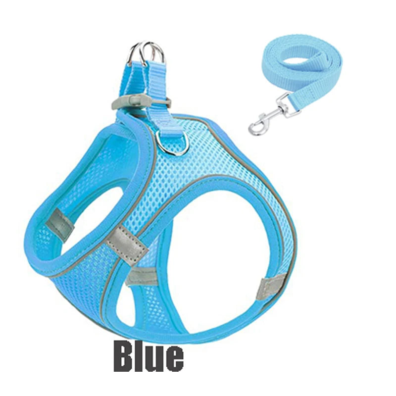 Reflective Adjustable Dog Harness And Leash Vest