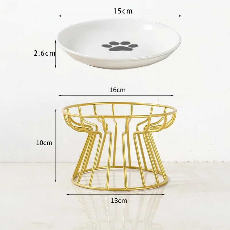 Raised Double Ceramic Pet Bowl and Stand