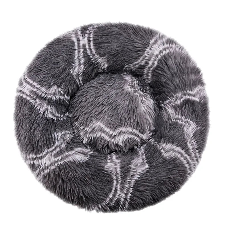 Plush Round Winter Warm Pet Bed in Six Sizes