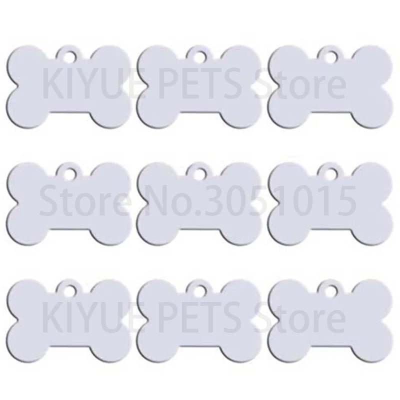 Personalized Engraved Bone Dog ID Tags 100 Pack