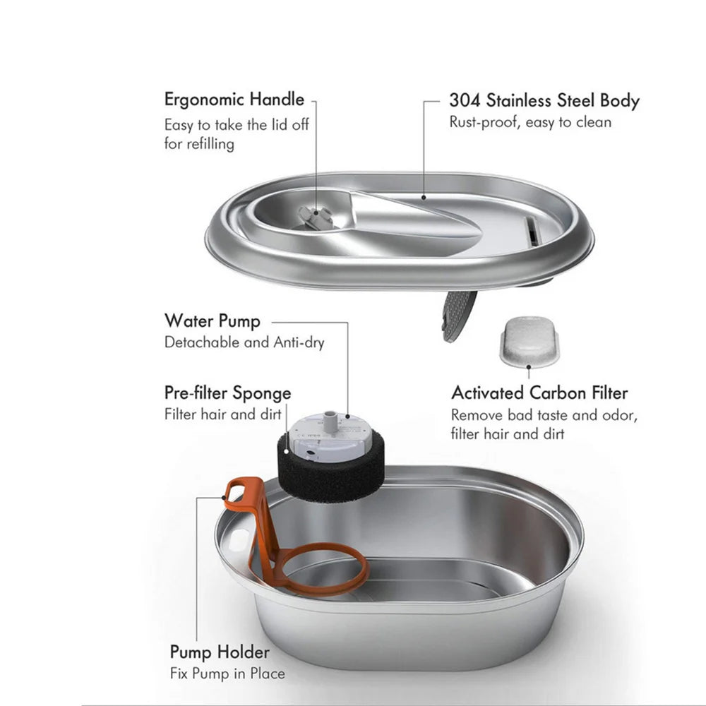 Stainless Steel Cat Water Fountain Replacement Filters