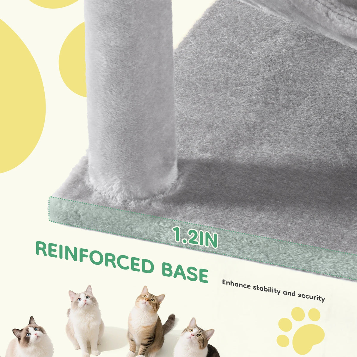 JHK Tall Multi-Cat Climbing Tower and Sisal Scratching Post