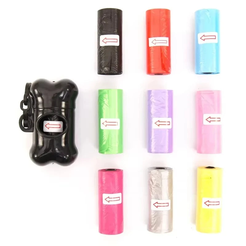 Multi-Color Pet Waste Bags and Dispenser Roll