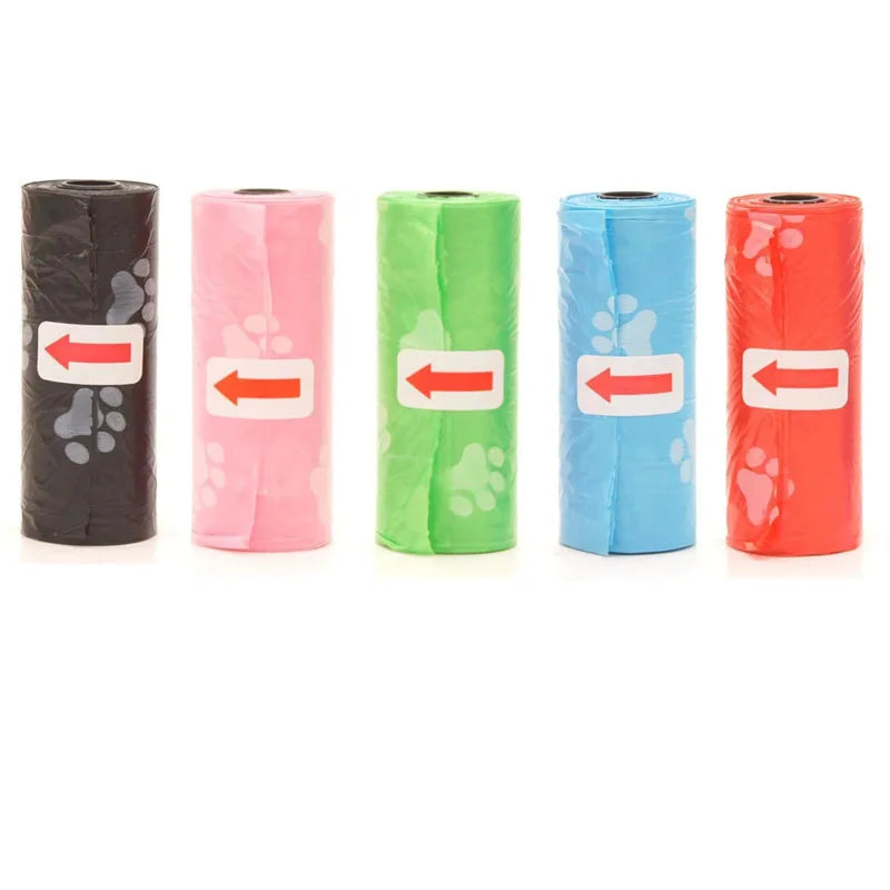 Disposable Dog Poop Bags with Dispenser and Leash Clip