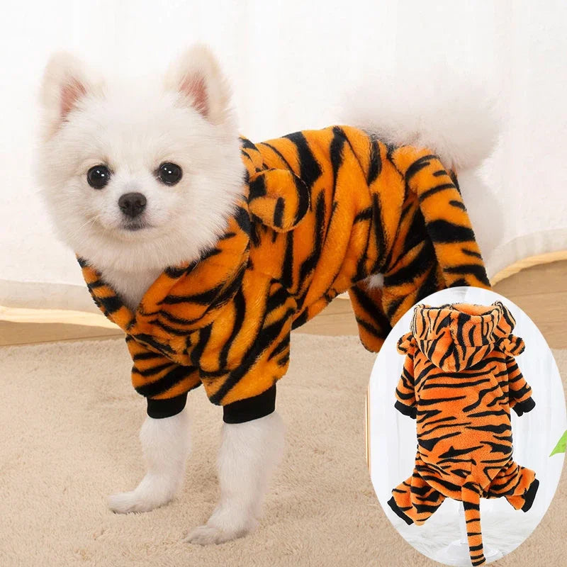 Soft Flannel Winter Dog Jumpsuit