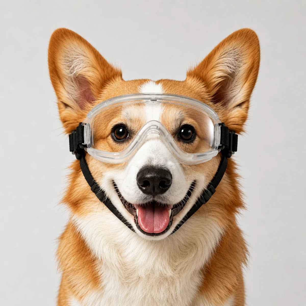 Black Adjustable Dog Goggles UV Protection Sunglasses