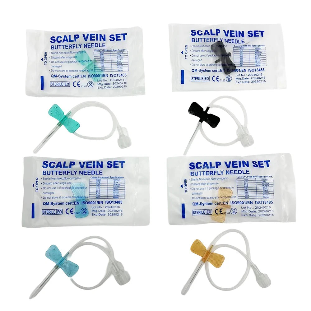 50 Pack Disposable Butterfly Pet Blood Infusion Needles