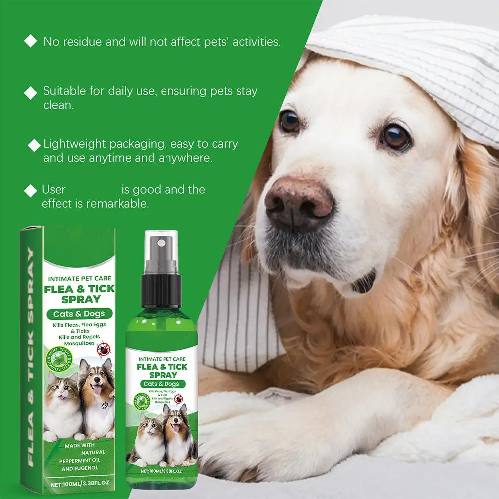 Gentle Pet Insect Repellent Spray for Fleas and Mites