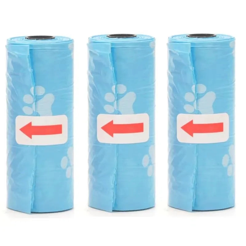 Disposable Dog Poop Bags with Dispenser and Leash Clip