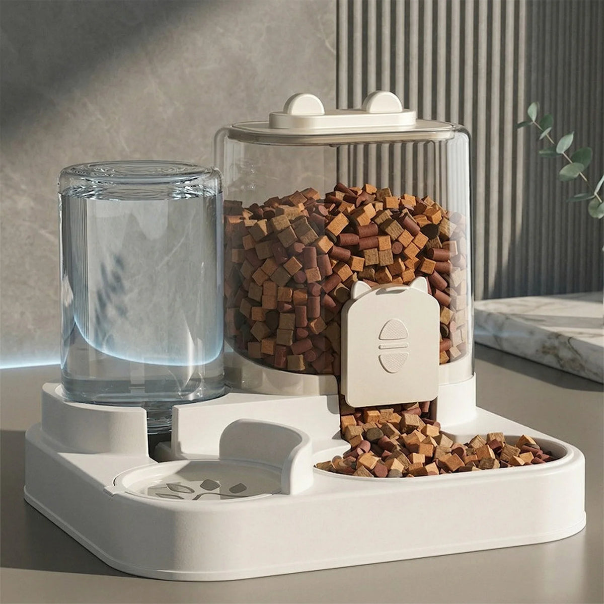 Automatic Pet Feeder and Water Fountain Bowl