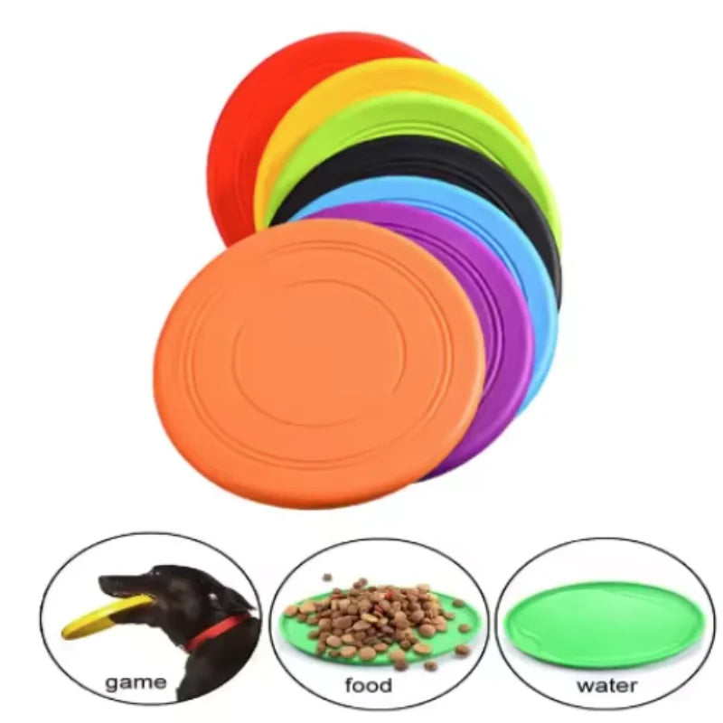 Interactive Silicone Dog Flying Saucer Toy