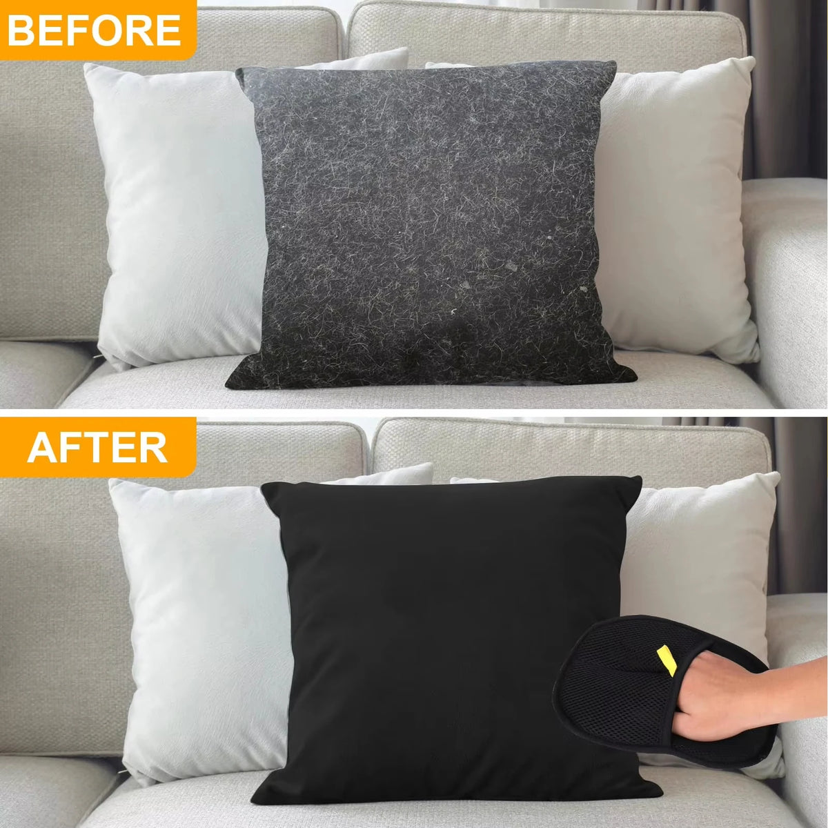 Double-Sided Pet Hair Removal Grooming Gloves