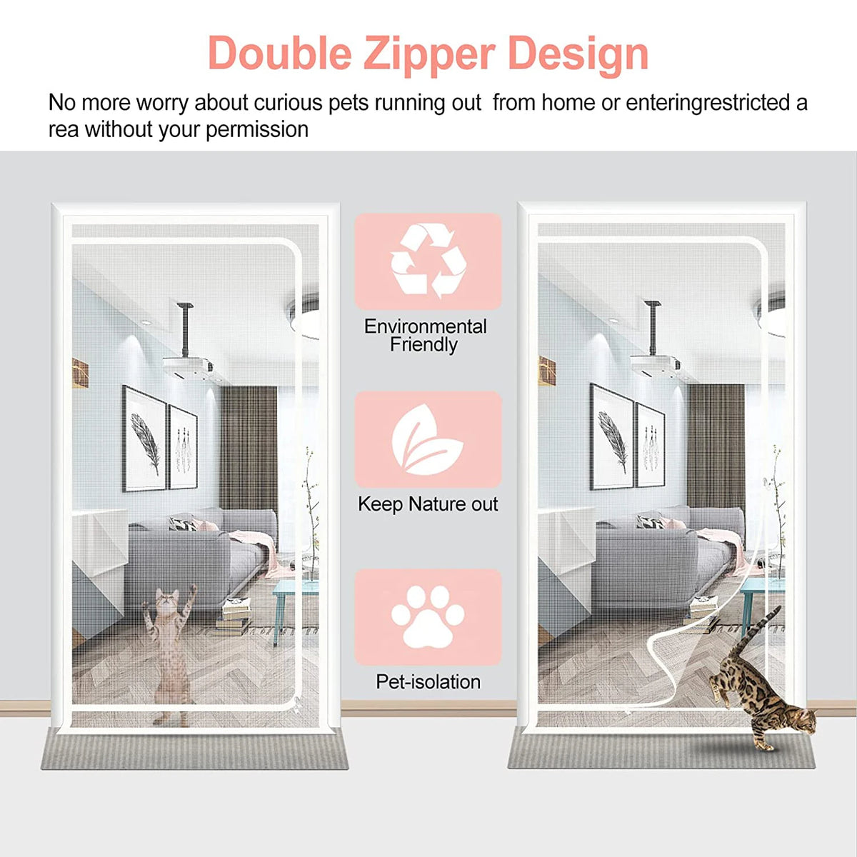 Reinforced Pet Mesh Cat Door Screen