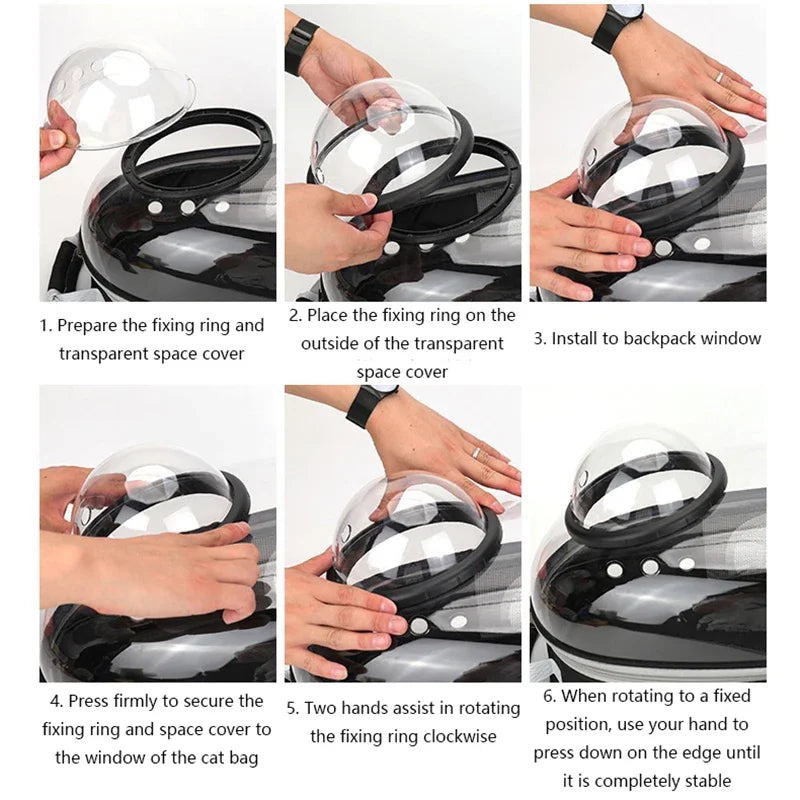 Transparent Portable Bubble Cat Carrier Backpack