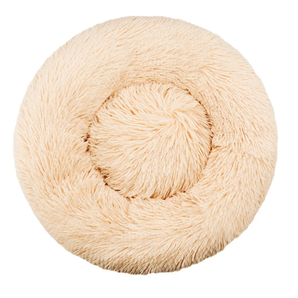 Plush Round Winter Warm Pet Bed in Six Sizes