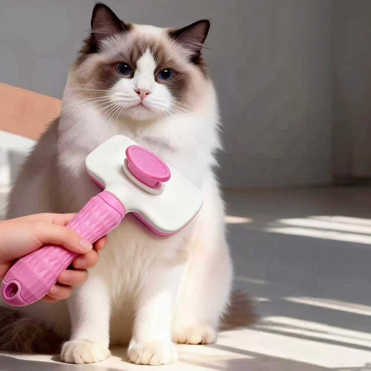 Self Cleaning Pet Hair Removal Comb and Cat Slicker Brush