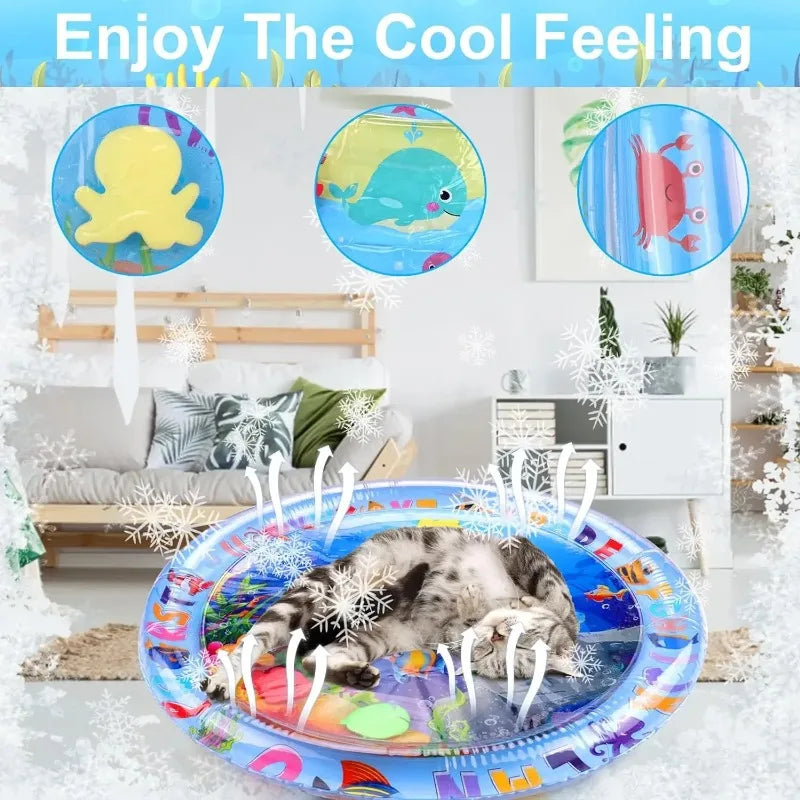 Inflatable Sea Life Pet Water Mat And Baby Crawling Mat