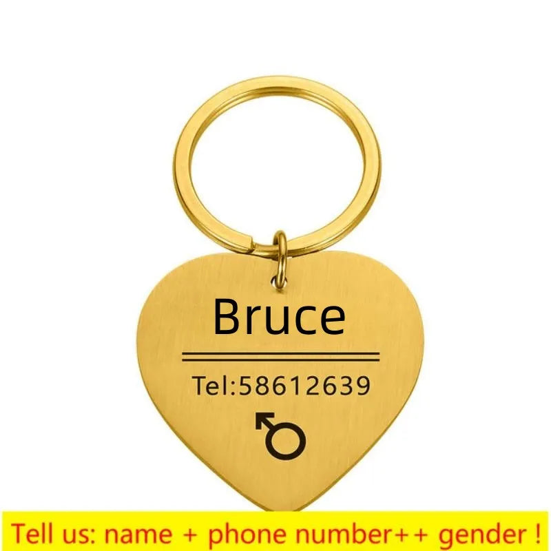 Personalized Engraved Pet ID Tag Bone Shape