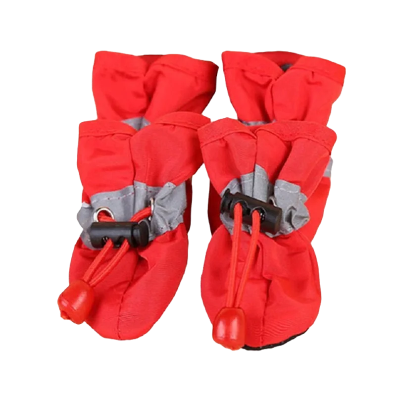 Waterproof Anti-Slip Pet Dog Shoes 4-Piece Set