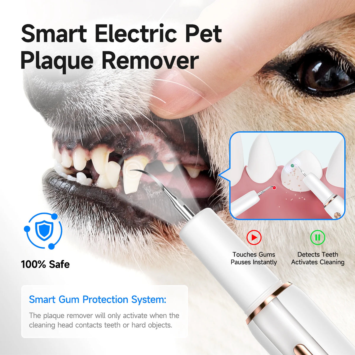 Electric Ultrasonic Pet Dental Scaler and Teeth Cleaner