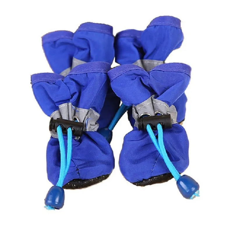 Waterproof Anti-Slip Pet Dog Shoes 4-Piece Set