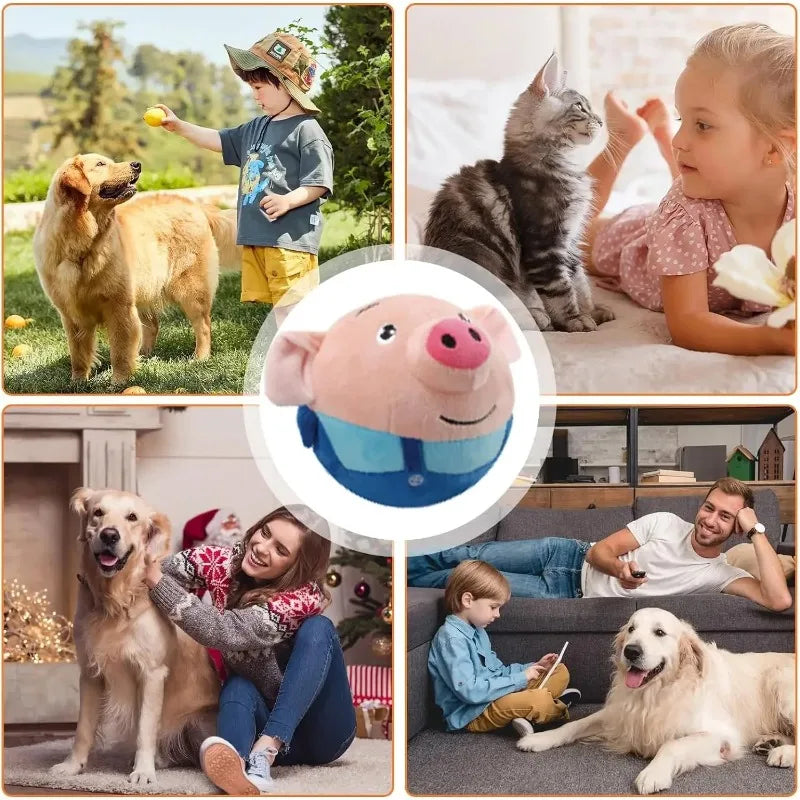 Interactive Plush Bouncing Dog Toy with Music and Vibration