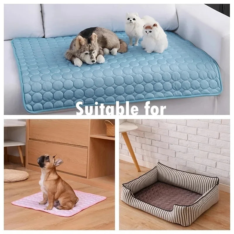 Extra Large Dog Cooling Mat and Ice Pad Blanket