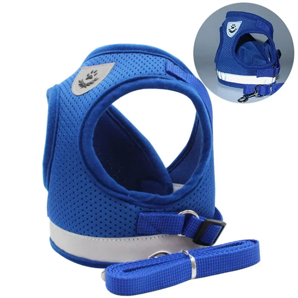 Reflective Escape-Proof Cat Harness and Leash Set