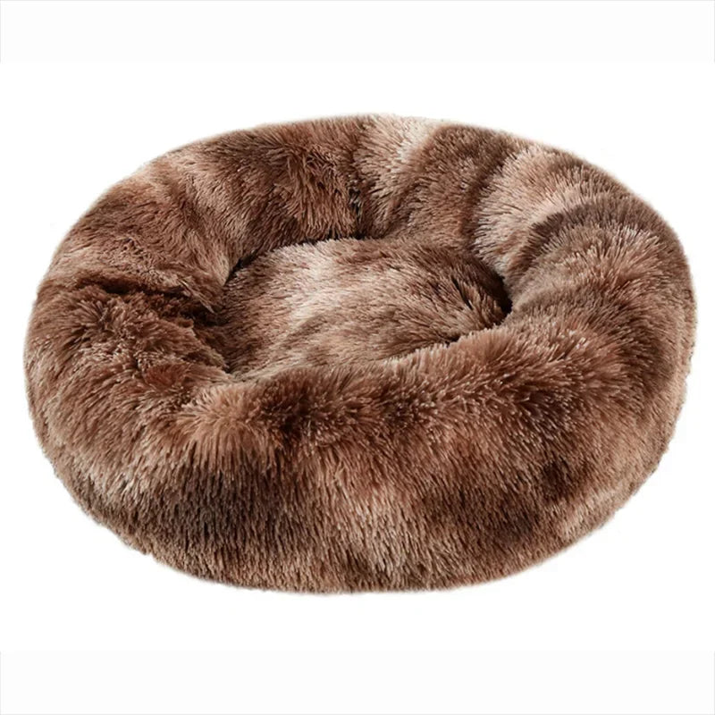 Plush Round Winter Warm Pet Bed in Six Sizes