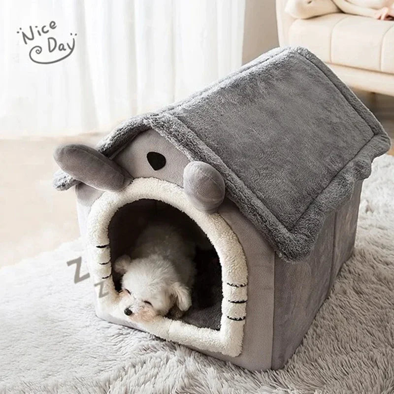 Foldable Winter Pet House for Small and Medium Dogs and Cats