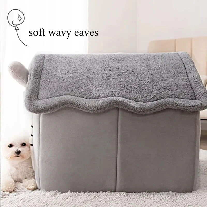 Foldable Winter Pet House for Small and Medium Dogs and Cats