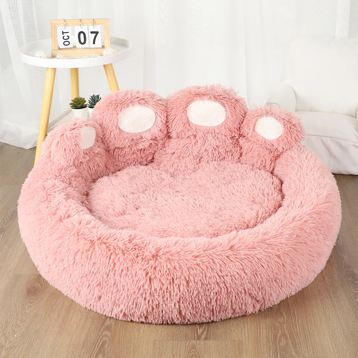 Fluffy Winter Plush Dog Bed and Pet Sofa