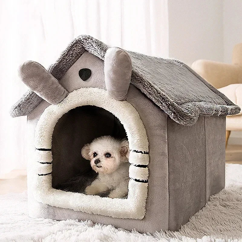 Foldable Winter Pet House for Small and Medium Dogs and Cats