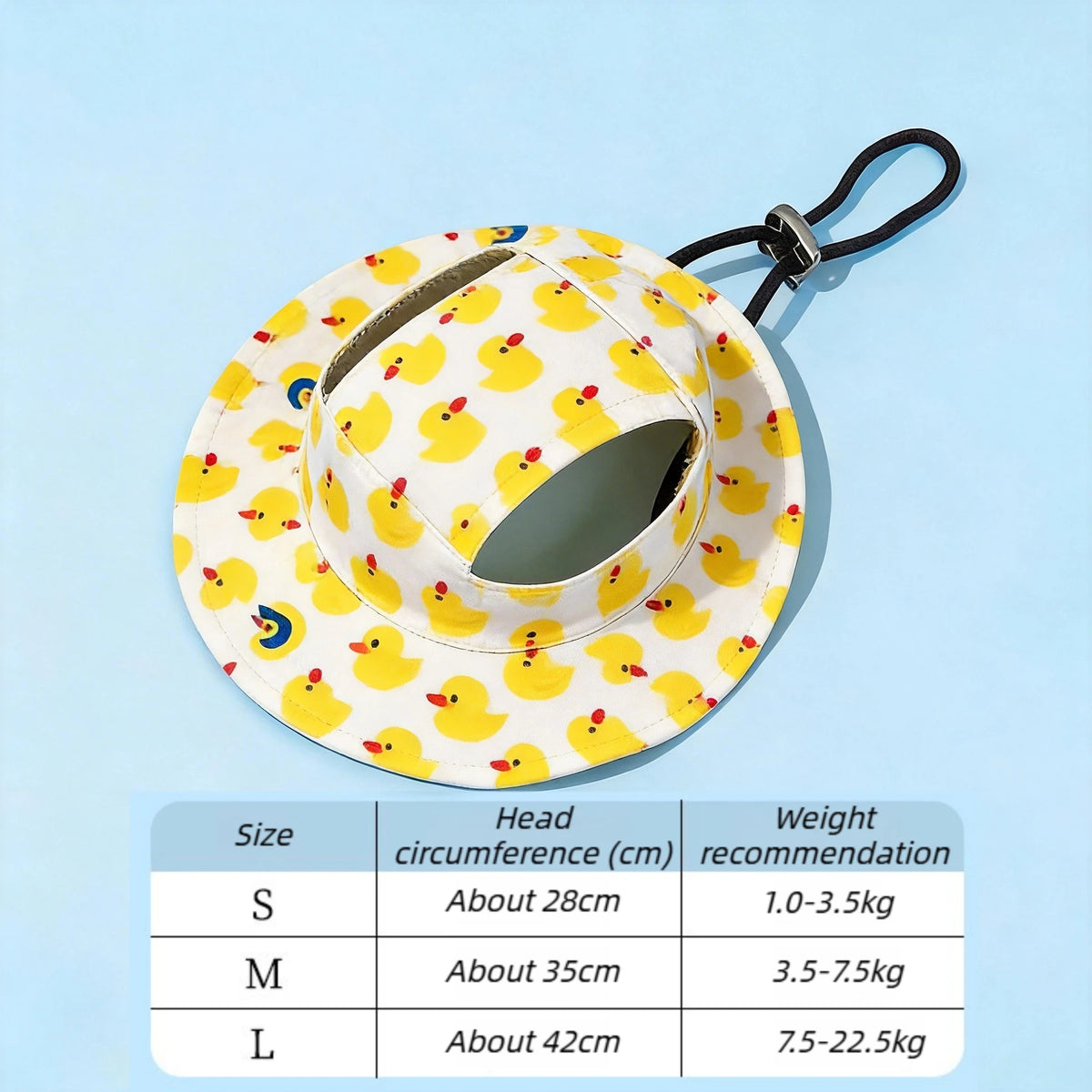 Adjustable Printed Dog Hat for Small and Medium Pets