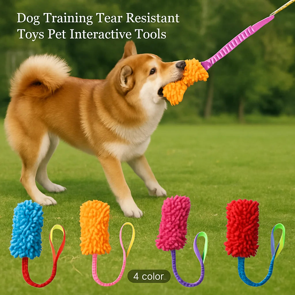 Durable Plush Dog Toy With Pulling Rope And Handle
