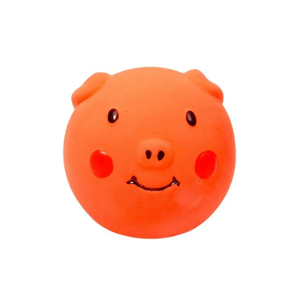 Colorful Latex Squeaky Pig Dog Toy