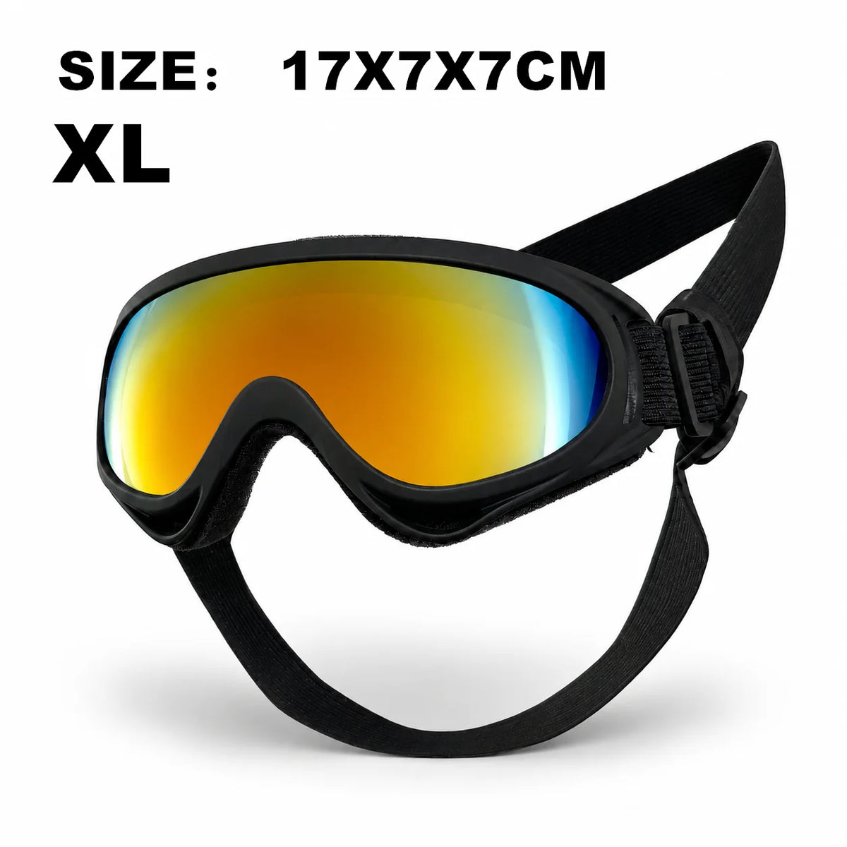 Black Adjustable Dog Goggles UV Protection Sunglasses
