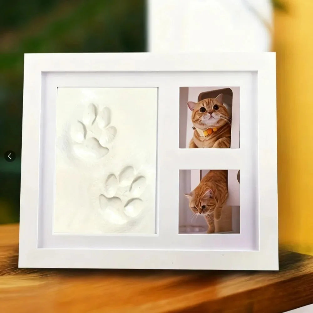 DIY Pet Paw Print Memorial Kit with Frame