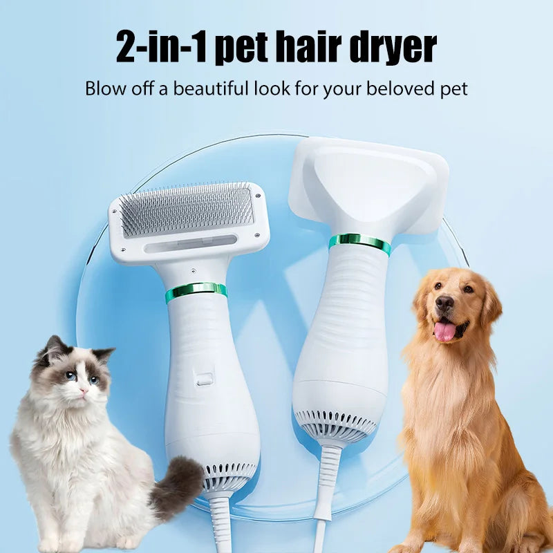 2-in-1 Pet Hair Dryer and Grooming Brush