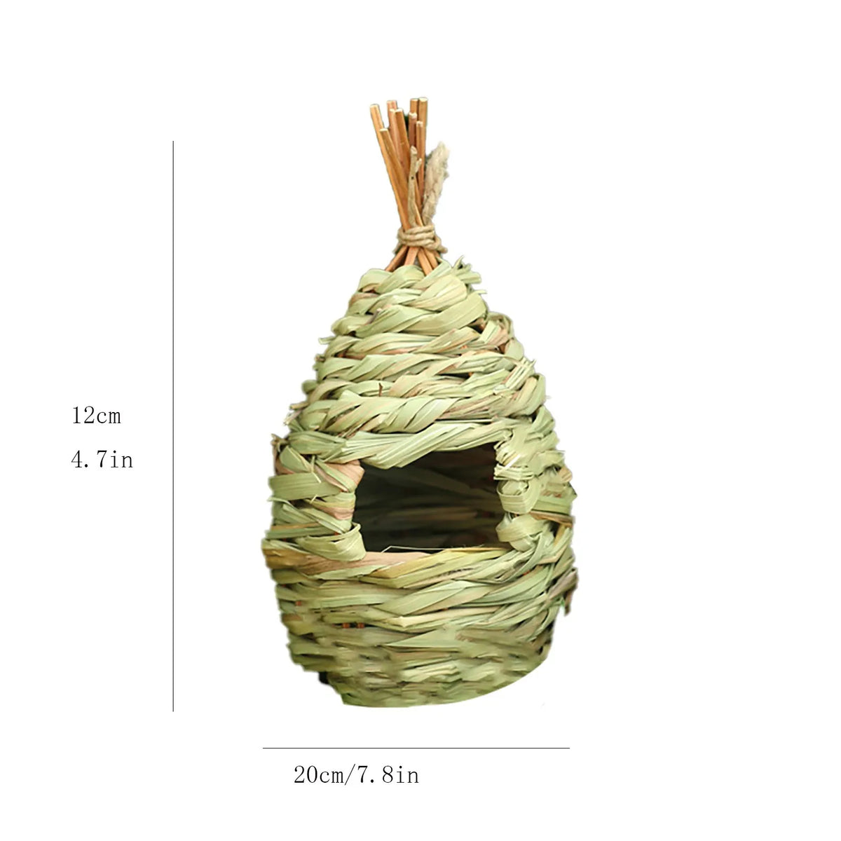 Woven Natural Grass Birdhouse Hideaway Decoration