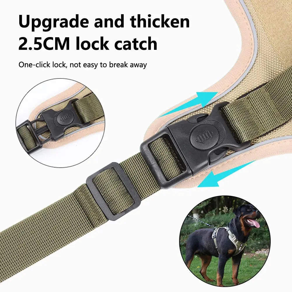 Reflective Tactical Adjustable Dog Harness Vest