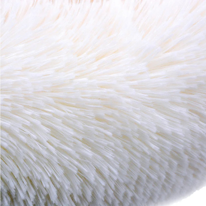 Plush Winter Thickened Square Dog Bed with Removable Pad