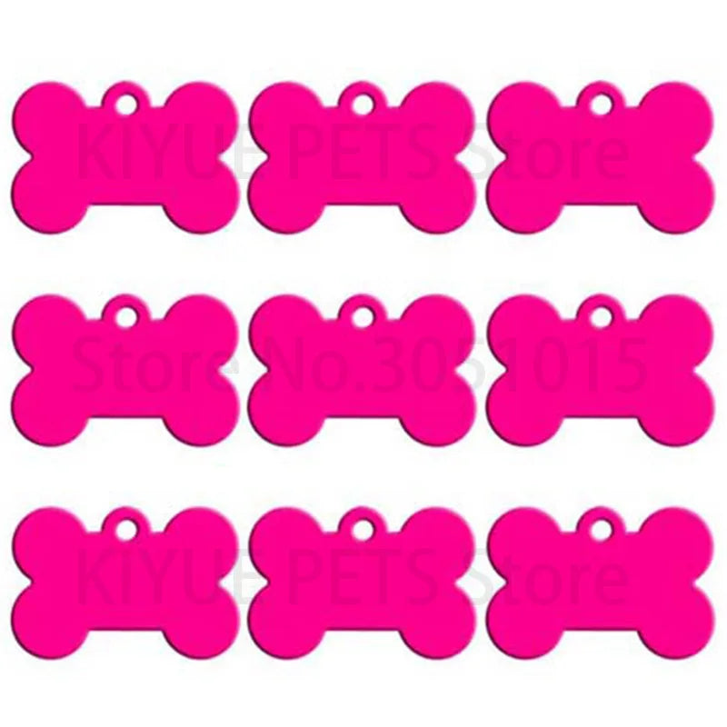 Personalized Engraved Bone Dog ID Tags 100 Pack