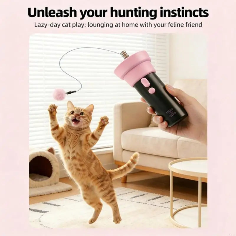 Interactive Auto Launching Pet Teaser Toy