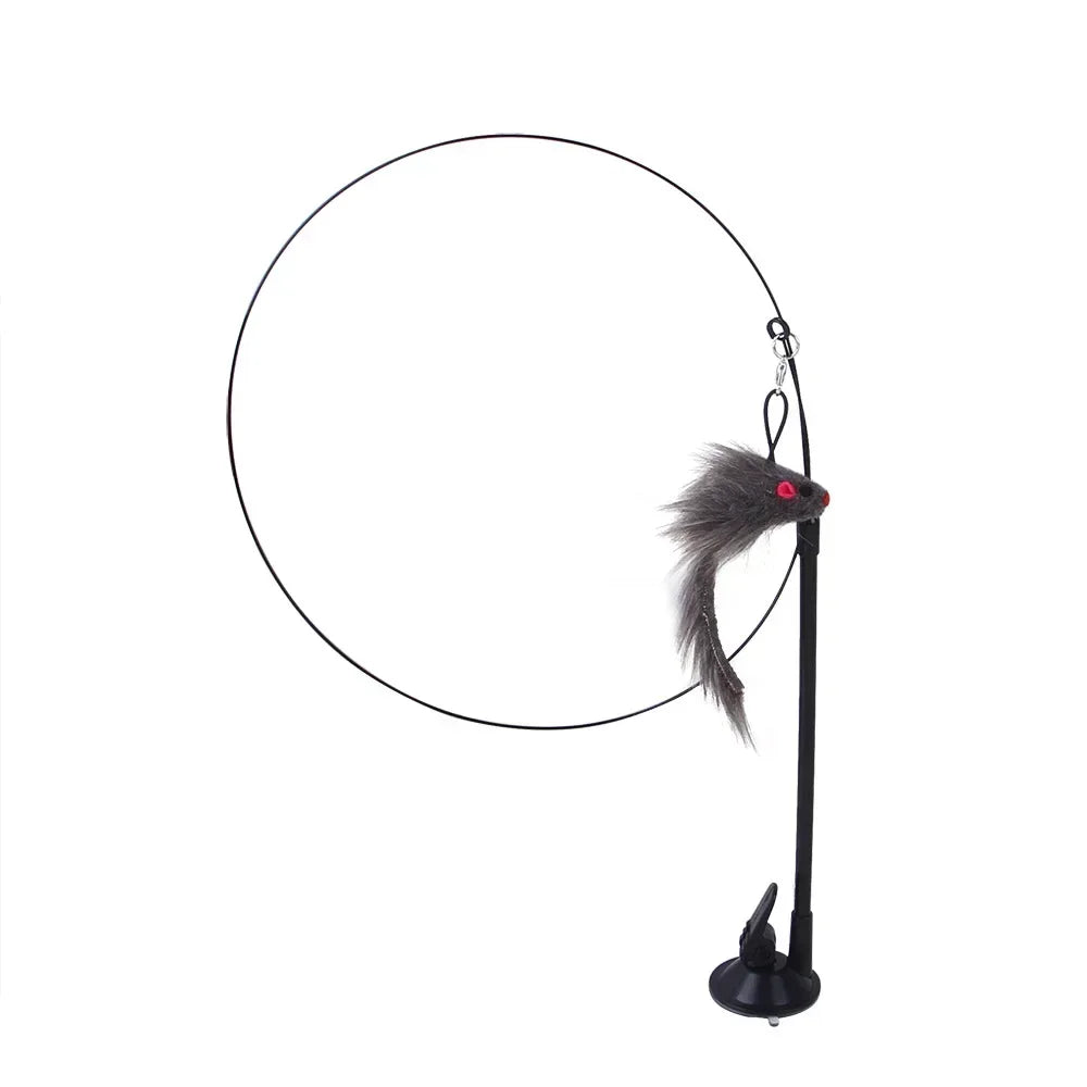 Interactive Simulation Bird Cat Teaser Toy with Bell