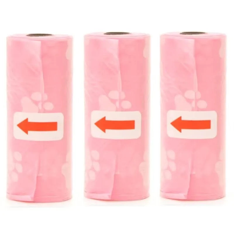 Disposable Dog Poop Bags with Dispenser and Leash Clip