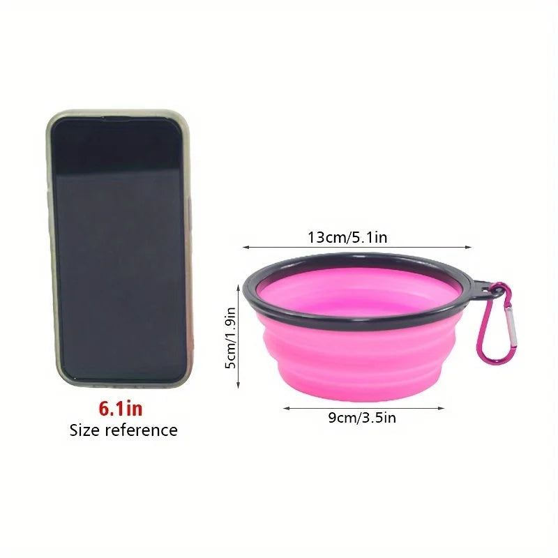 Portable Silicone Dog Folding Travel Bowl