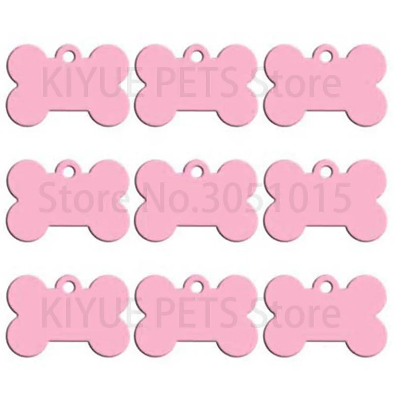 Personalized Engraved Bone Dog ID Tags 100 Pack