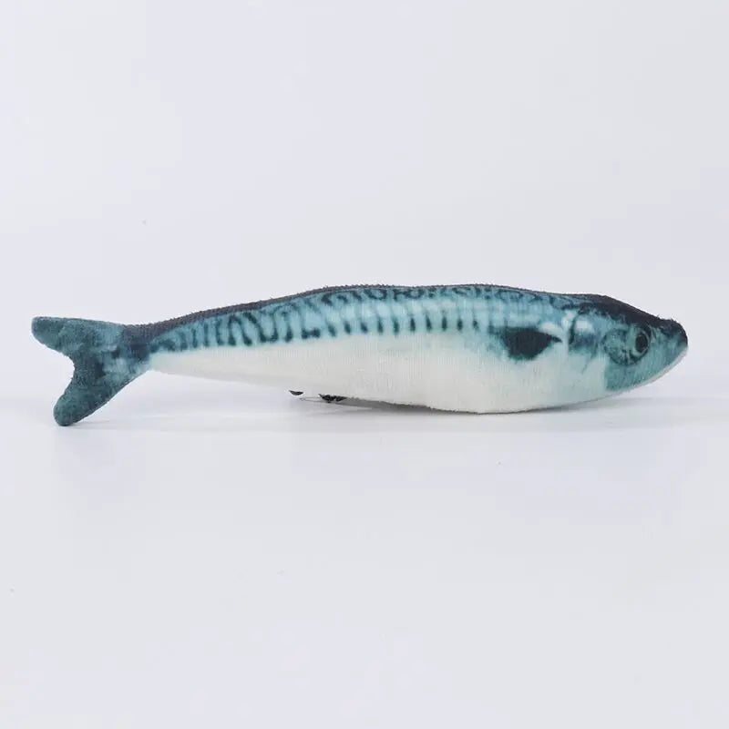 Interactive 3D Plush Fish Catnip Toy