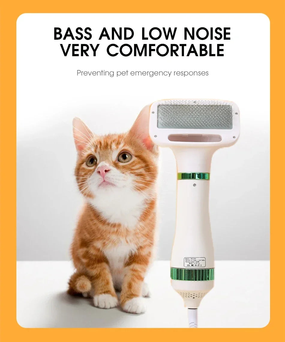 2-in-1 Pet Hair Dryer and Grooming Brush